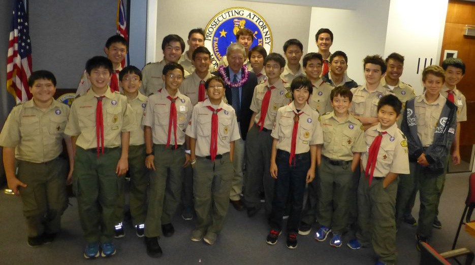 Boy Scout Troop 10 Visits Honolulu Prosecutor’s Office